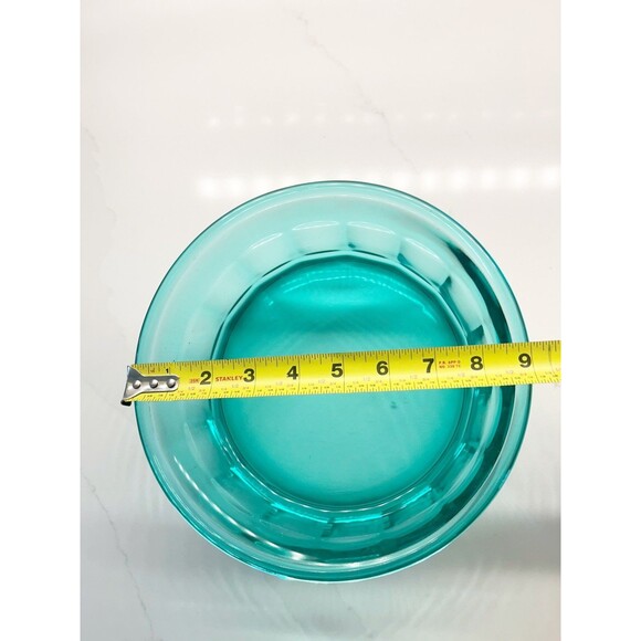 France Luminarc Arcoroc Glass Turquoise Blue Large Serving Bowl Large - Picture 3 of 8
